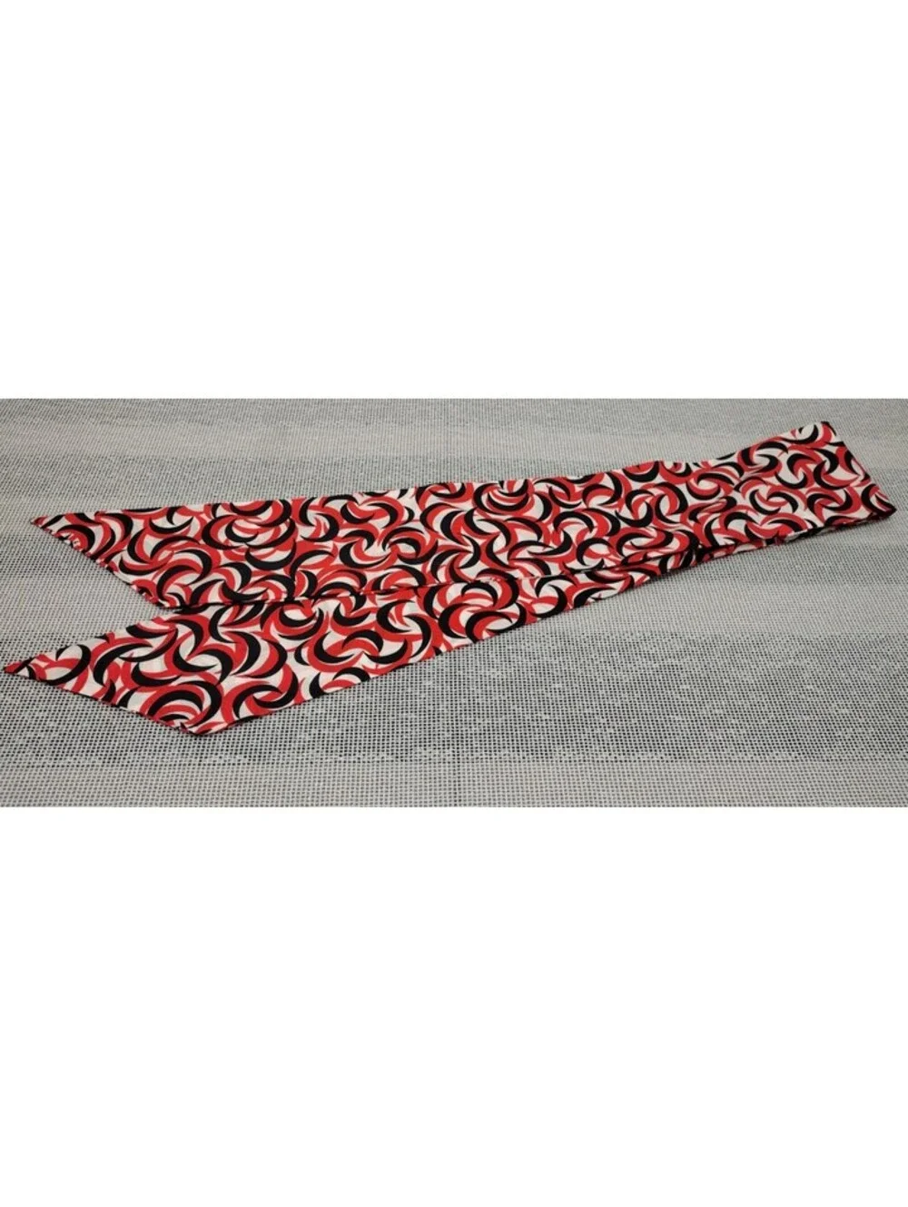 Vintage 1960s Gay Flamboyant Scarf Ray Strauss PSYCHEDELIC Red Black Long Pointy
